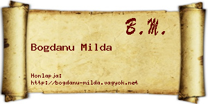 Bogdanu Milda névjegykártya